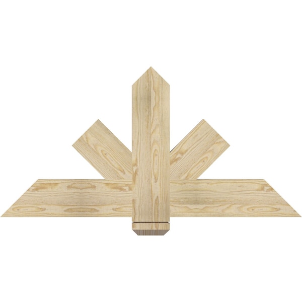Ekena Millwork Kennewick Rough Sawn Timber Gable Bracket, Douglas Fir, 48"W x 24"H x 2"D x 6"F, 12/12 Pitch GBW048X24X0206KEN00RDF - main
